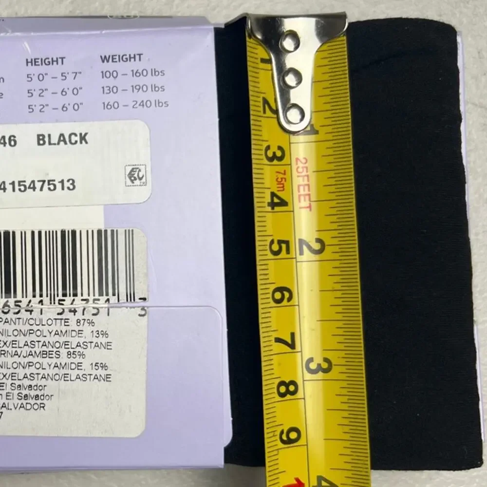 Hanes Premium Blackout Tight Comfort Soft Black M/L NWT